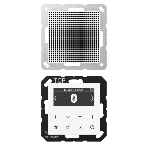 Jung DABA1BTWW Smart Radio DAB+ Bluetooth® Set Mono Serie AS/A alpinweiß