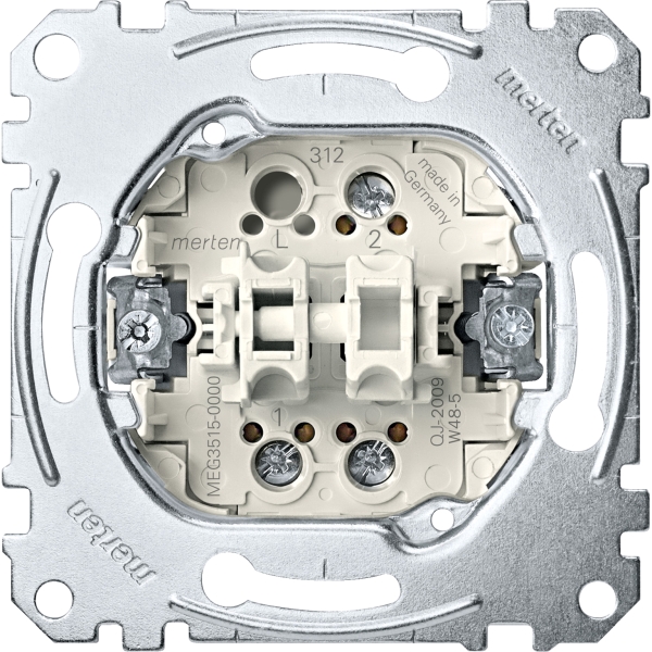 Merten MEG3515-0000 Serienschalter-Einsatz 1-polig 16 AX AC 250V Schraub-Liftklemmen