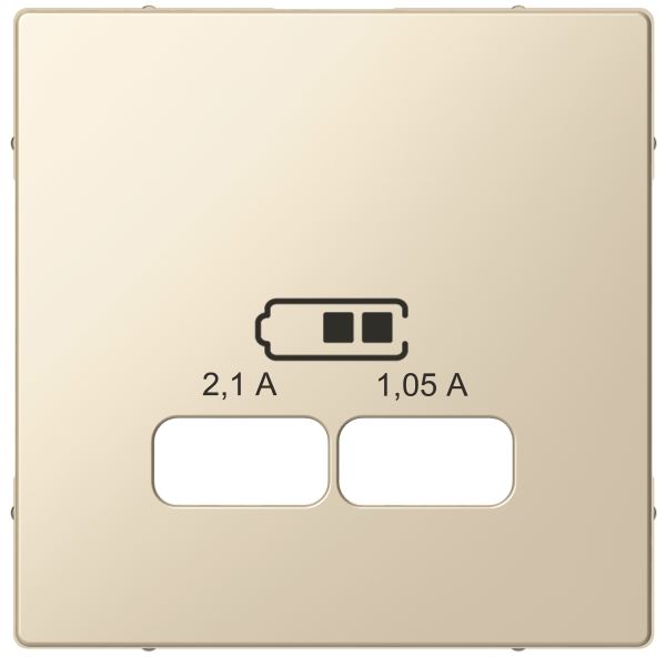 Merten MEG4367-0344 Zentralplatte für USB Ladestation-Einsatz cremeweiß glänzend System M