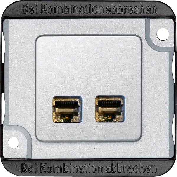 Merten MEG4576-7022 Panzer Actassi Anschlussmodul RJ45 2-fach mit Zentralplatte