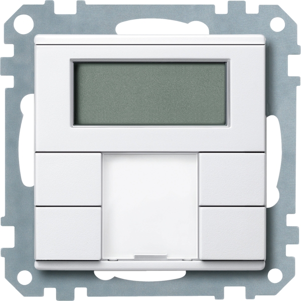 Merten MEG6212-0419 Taster 2-fach plus mit Raumtemperaturregler polarweiß System M