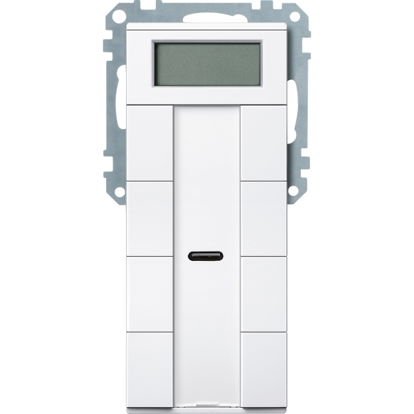 Merten MEG6214-0419 Taster 4-fach plus mit Raumtemperaturregler polarweiß System M