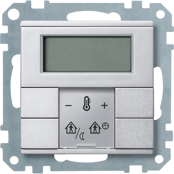 Merten MEG6241-0460 Raumtemperaturregler mit Display aluminium System M