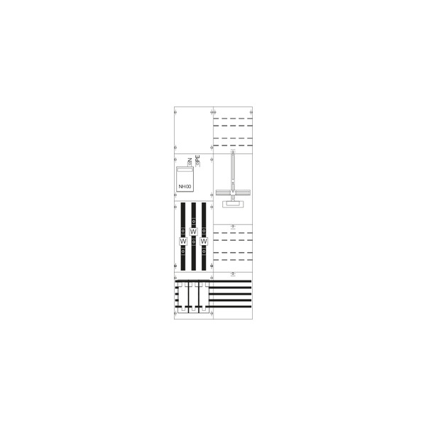 Striebel & John KA4244 Mess- und Wandlerfeld H5/B2 vorverdrahtet mit Zählerkreuz 2CPX031992R9999