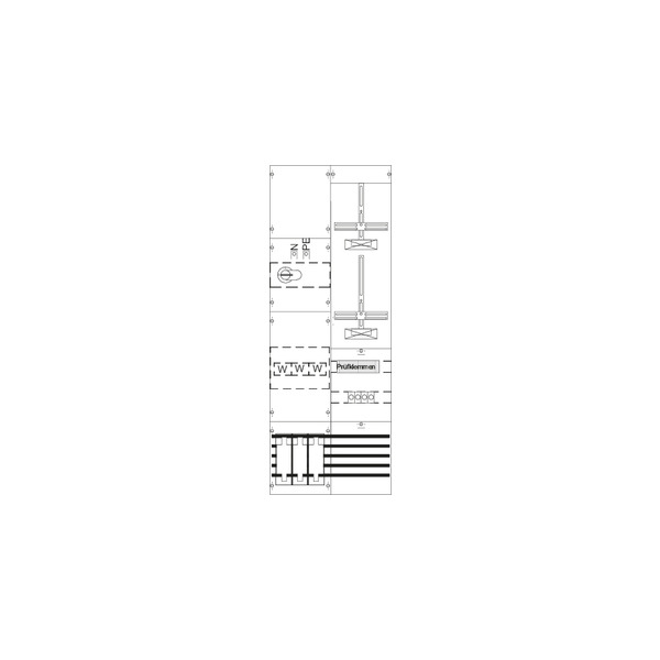 Striebel & John KA4220 Mess- und Wandlerfeld H5/B2 vorverdrahtet mit Zählerkreuz 2CPX033018R9999