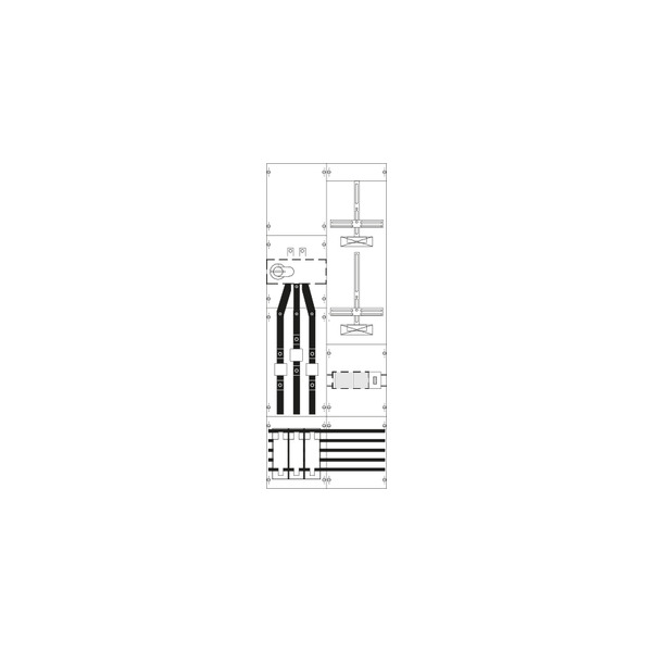 Striebel & John KA4247 Mess- und Wandlerfeld H5/B2 vorverdrahtet mit Zählerkreuz 2CPX033042R9999