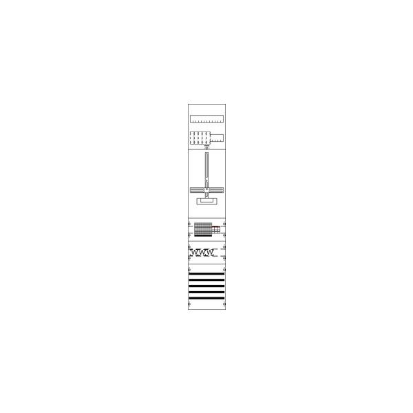 Striebel & John KA4258 Mess- und Wandlerfeld BH5 vorverdrahtet mit Zählerkreuz 2CPX033055R9999