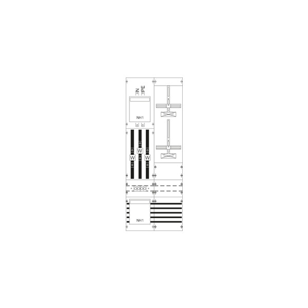 Striebel & John KA4203 Mess- und Wandlerfeld H5/B2 vorverdrahtet mit Zählerkreuz 2CPX033813R9999