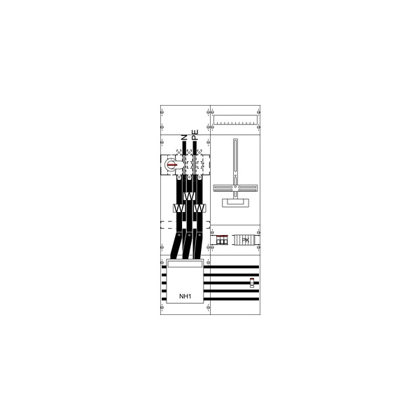 Striebel & John KA4276 Mess- und Wandlerfeld BH3 vorverdrahtet mit Zählerkreuz 2CPX034183R9999