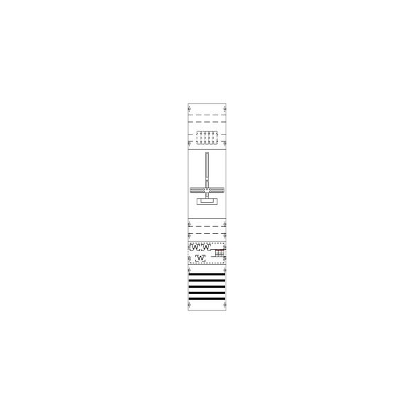 Striebel & John KA4291 Mess- und Wandlerfeld BH5-1FB vorverdrahtet mit Zählerkreuz 2CPX035016R9999