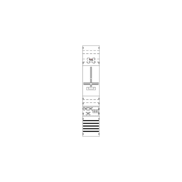 Striebel & John KA4296 Mess- und Wandlerfeld BH5-1FB vorverdrahtet mit Zählerkreuz 2CPX035020R9999