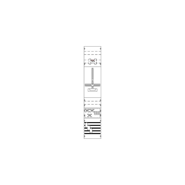 Striebel & John KA4298 Mess- und Wandlerfeld BH5-1FB vorverdrahtet mit Zählerkreuz 2CPX035022R9999