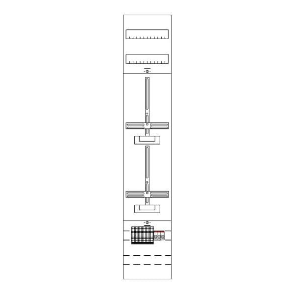 Striebel & John KA4107 Messfeld H5/B1 2Z vorverdrahtet mit Zählerkreuz 2CPX035064R9999