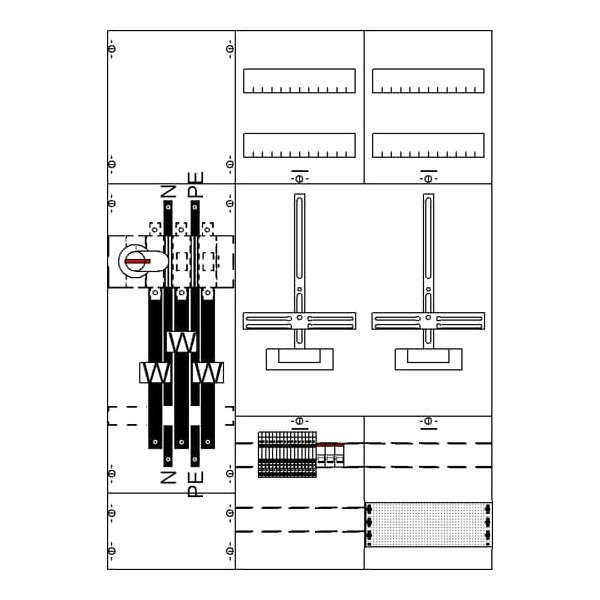 Striebel & John KA4256Z Mess- und Wandlerfeld komplett H3/B3 2CPX035075R9999