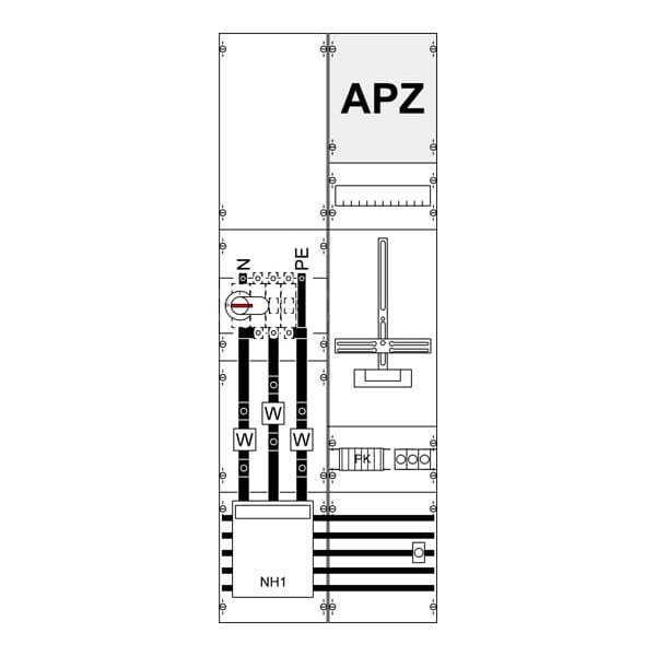 Striebel & John KA4263H5Z Mess- und Wandlerfeld komplett H3/B3 2CPX035079R9999