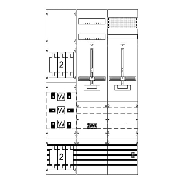 Striebel & John KA4285 Mess- und Wandlerfeld komplett H 5/B2 2CPX035093R9999