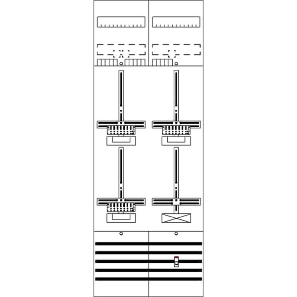 Striebel & John DF29P3A Zählerfeld 9RE 3Z1S vorverdrahtet mit Zählerkreuz 2CPX054099R9999