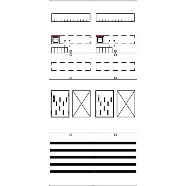 Striebel & John BF27T22 Zählerfeld 7RE 2Z2R vorverdrahtet mit BKE-I 2CPX054127R9999