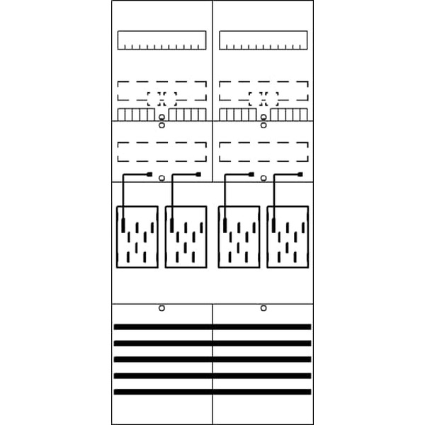 Striebel & John BF27L4 Zählerfeld 7RE 4Z vorverdrahtet mit BKE-I 2CPX054135R9999