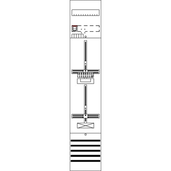 Striebel & John DF19Q11 Zählerfeld 9RE 1Z1R vorverdrahtet mit Zählerkreuz 2CPX054141R9999