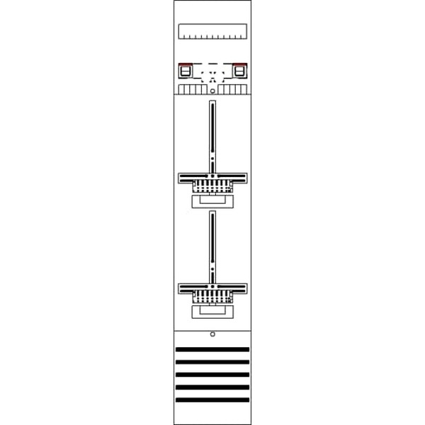 Striebel & John DF19Q2 Zählerfeld 9RE 2Z vorverdrahtet mit Zählerkreuz 2CPX054144R9999