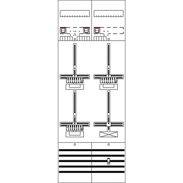 Striebel & John DF29Q3A Zählerfeld 9RE 3Z1 vorverdrahtet mit Zählerkreuz 2CPX054145R9999