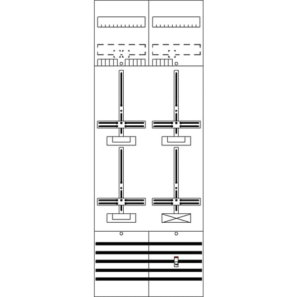 Striebel & John DF29C3A Zählerfeld 9RE 3Z1S vorverdrahtet mit Zählerkreuz 2CPX054156R9999