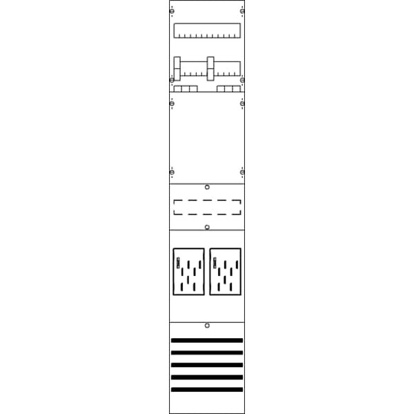 Striebel & John BF19A2XAY Zählerfeld 9RE 2Z vorverdrahtet mit BKE-I 2CPX054173R9999