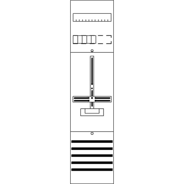 Striebel & John DF17A1XC Zählerfeld 7RE 1Z 25Q vorverd. mit Zählerkreuz 25mm² 2CPX054180R9999