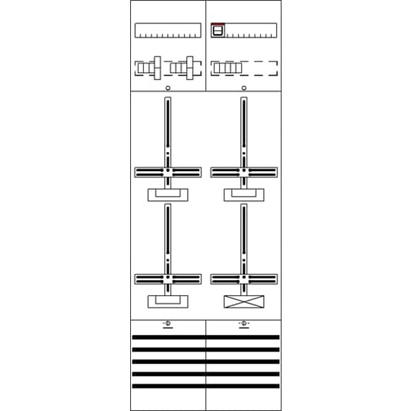 Striebel & John DF29A31M Zählerfeld 9RE 3ZM1R vorverdrahtet mit Zählerkreuz 2CPX054189R9999