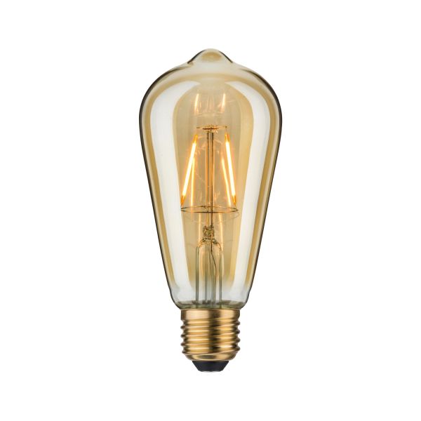 Paulmann 284.06 1879 Filament 230V LED Kolben Rustika E27 Non Dim 150lm 2,7W 1800K Gold