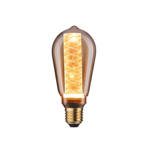 Paulmann 285.98 Inner Glow Edition LED Kolben Innenkolben Spiralmuster E27 230V 230lm 4W 1800K Gold