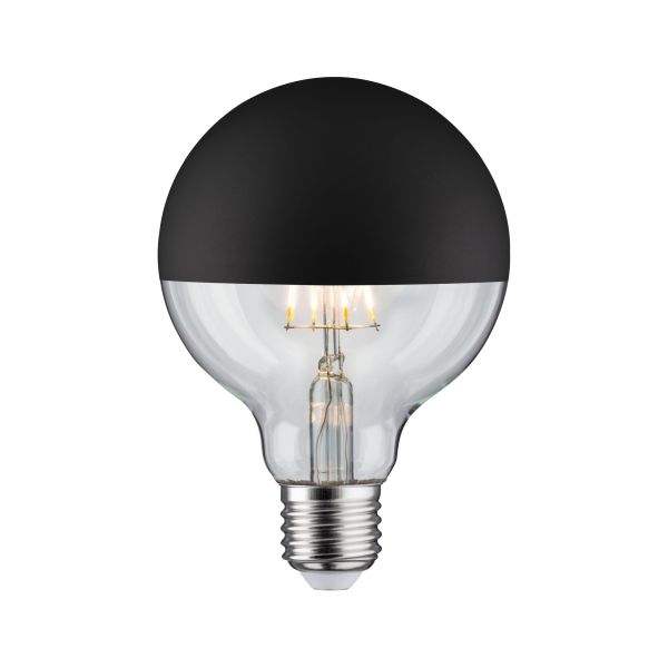 Paulmann 286.76 Modern Classic Edition Standard 230V LED Globe Kopfspiegel E27 G95 600lm 6,5W 2700K dimmbar Kopfspiegel Schwarz matt