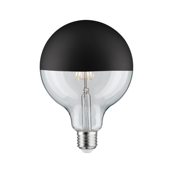 Paulmann 286.79 Modern Classic Edition Standard 230V LED Globe Kopfspiegel E27 G125 600lm 6,5W 2700K dimmbar Kopfspiegel Schwarz matt