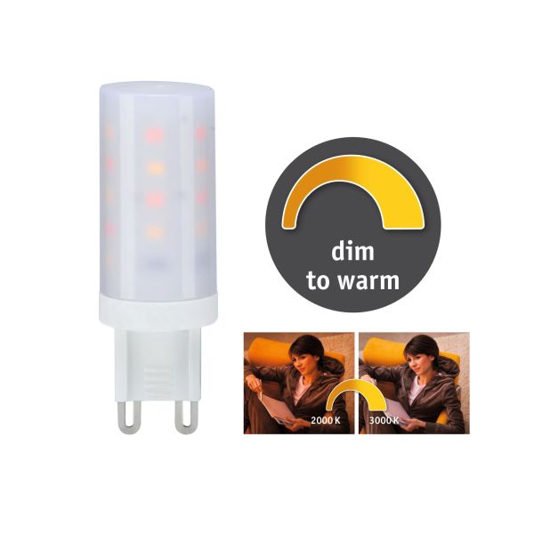 Paulmann 288.19 Standard 230V LED Stiftsockel G9 1er-Set 270lm 4W Dim to warm dimmbar Klar