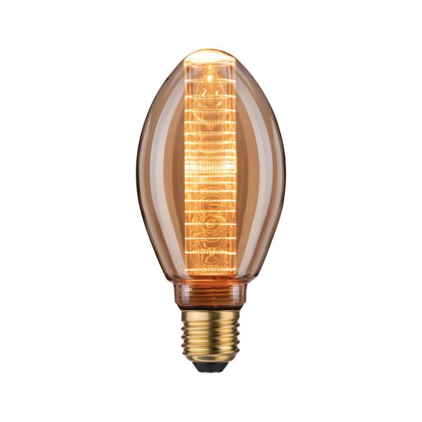 Paulmann 288.28 Inner Glow Edition LED Birne Innenkolben Ringmuster E27 230V 120lm 3,6W 1800K dimmbar Gold