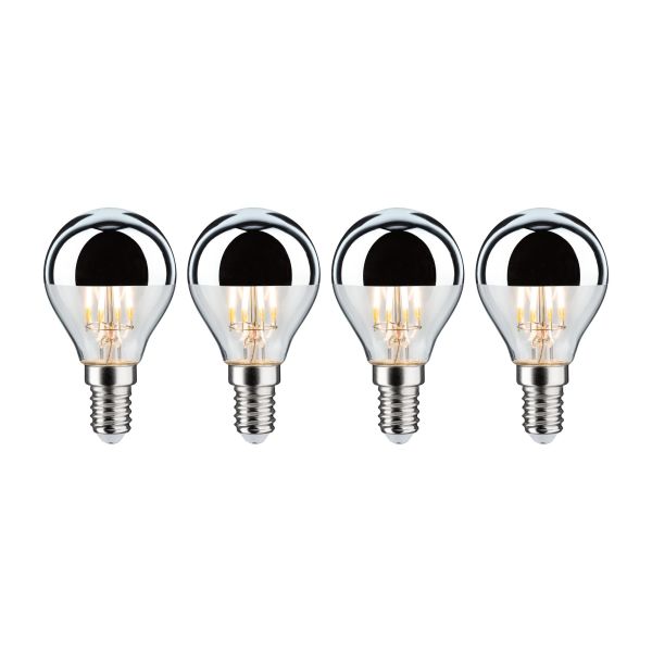 Paulmann 5077 Modern Classic Edition Bundle LED Tropfen Kopfspiegel E14 230V 4x440lm 4x4,8W 2700K dimmbar Kopfspiegel Silber