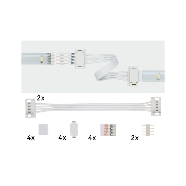 Paulmann 709.18 YourLED Verbinder Universal 100x16mm max. 60W Weiß