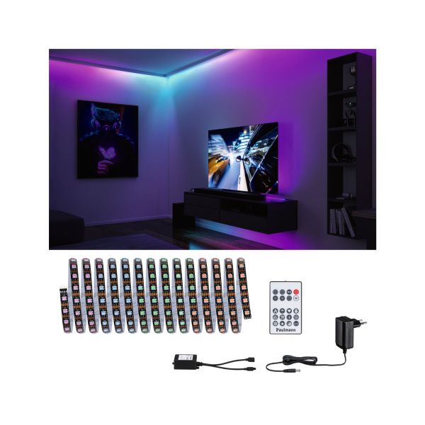 Paulmann 788.88 EntertainLED LED Stripe Dynamic RGB Komplettset 5m 10,5W 60 LEDs/m RGB+ 15VA