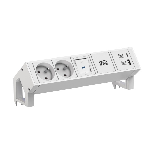 Bachmann 902.3209 Steckdosenleiste DESK 2 white