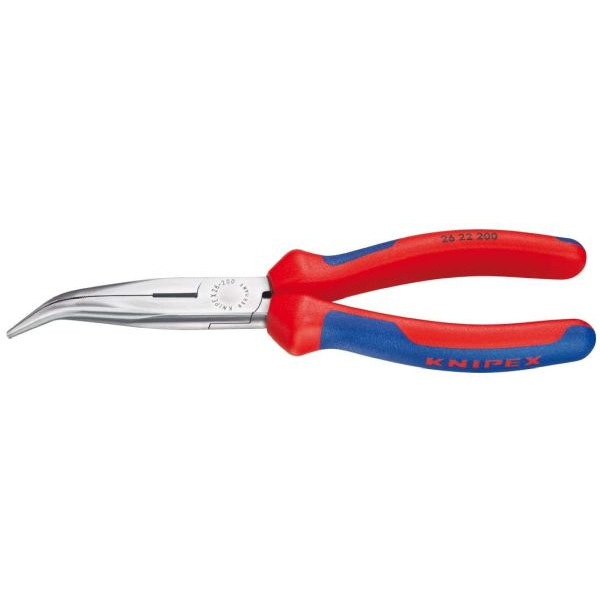 Knipex 2622200SB Flachrundzange mit Schneide 200mm