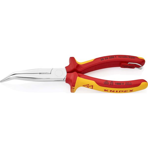 Knipex 2626200T VDE Flachrundzange 200mm mit Schneide