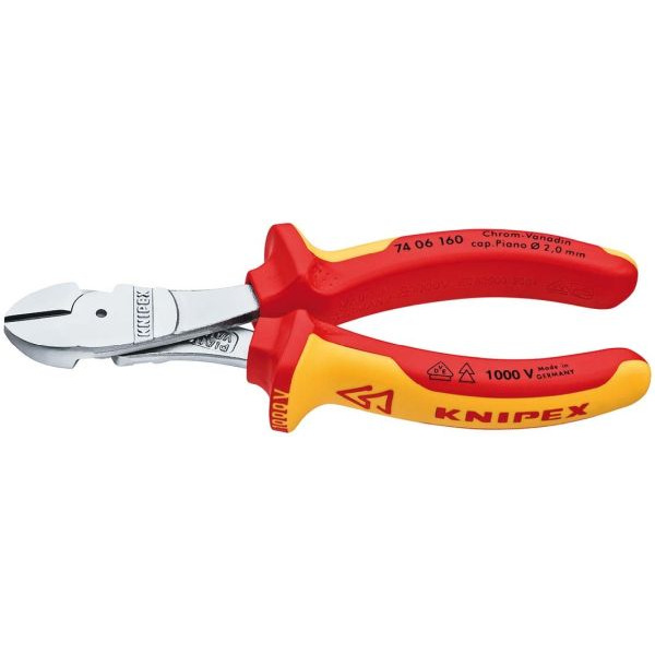 Knipex 7406160 Kraft-Seitenschneider isoliert 160mm