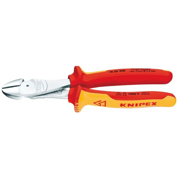 Knipex 7406180 Kraft-Seitenschneider isoliert 180mm