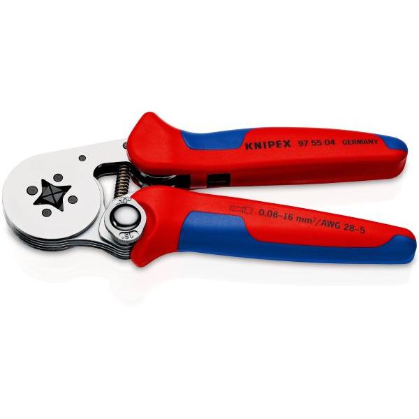 Knipex 975504SB Aderendhülsen-Presszange 0,08-10+16mm²