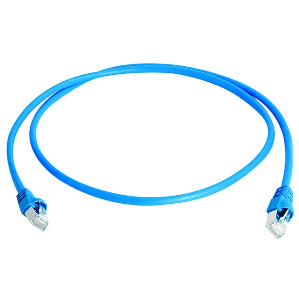 Telegärtner 100007976 Patchkabel S/FTP 6A blau 1 Meter