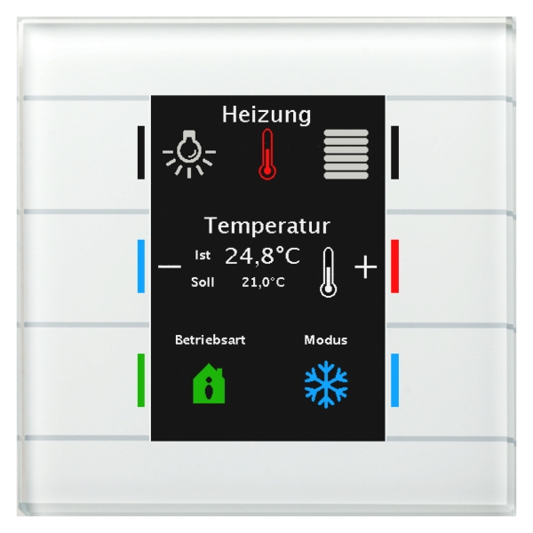 MDT BEGT2TW.01 KNX Glastaster II Smart mit Farbdisplay