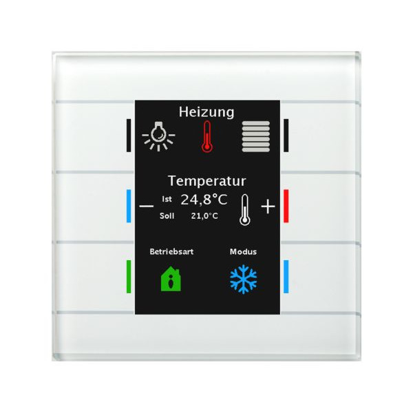 MDT BE-GT2TW.02 KNX Glastaster II Smart mit Farbdisplay und Temperatursensor Weiß