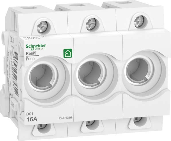 Schneider Electric R9J01316 Neozed Sicherungssockel D01 3-polig 16A 400V DIN-Schiene