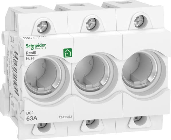 Schneider Electric R9J02363 Neozed Sicherungssockel D02 3-polig 63A 400V DIN-Schiene